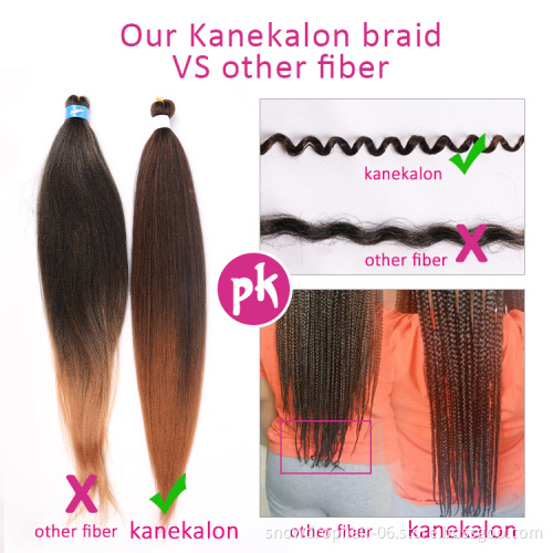 Julianna 3 Tone 4X 48 Long Traditional Braiding Ghana Ombre Yaki Pre-Stretched Braiding Hair Extensions